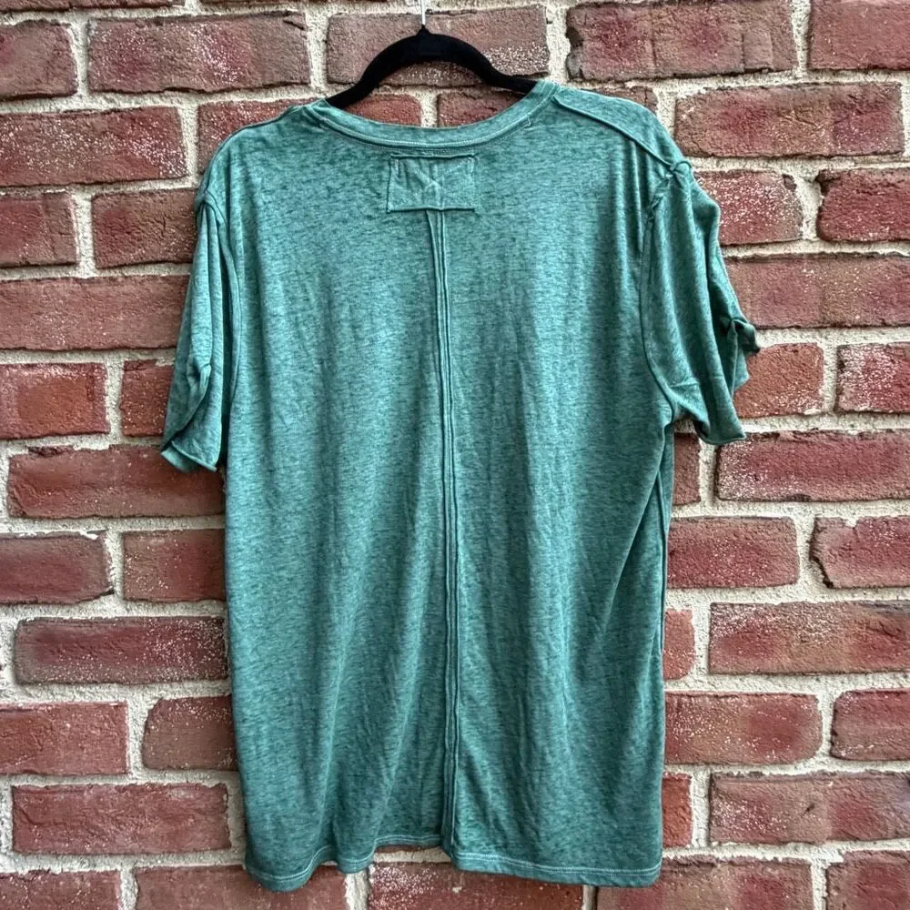 Free People X We The Free Vella Pocket Oversized Tee shirt green M NEW